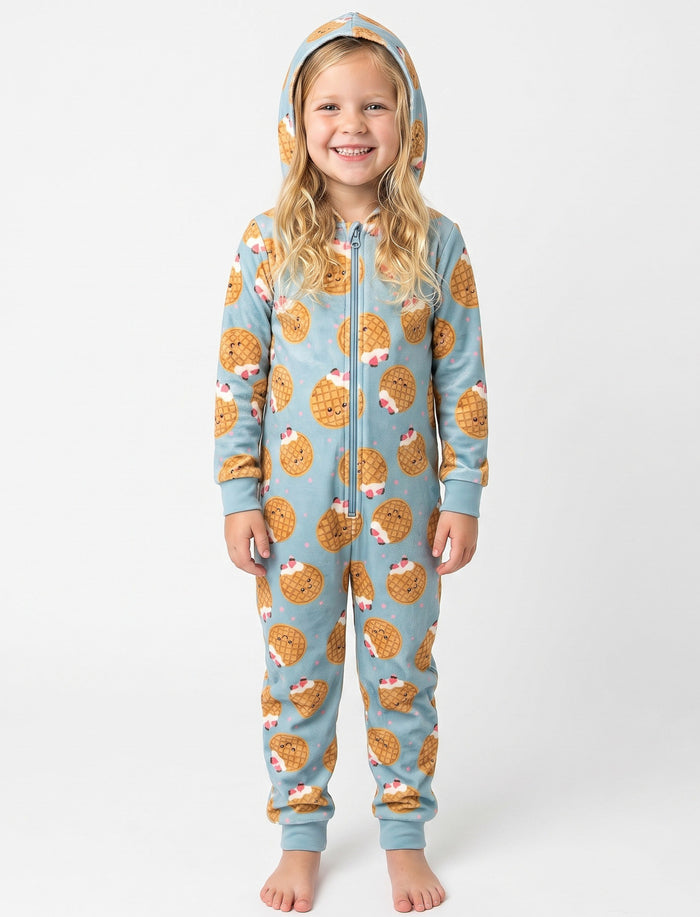 Pyjama 1 pièce imprimé à manches longues pour fille