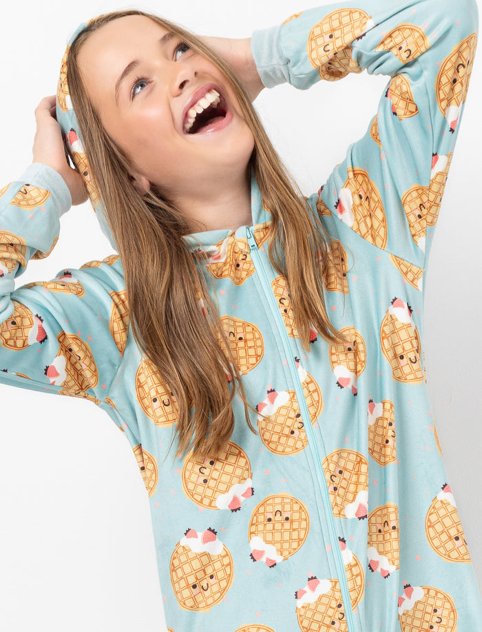 Pyjama 1 pièce imprimé à manches longues pour fille