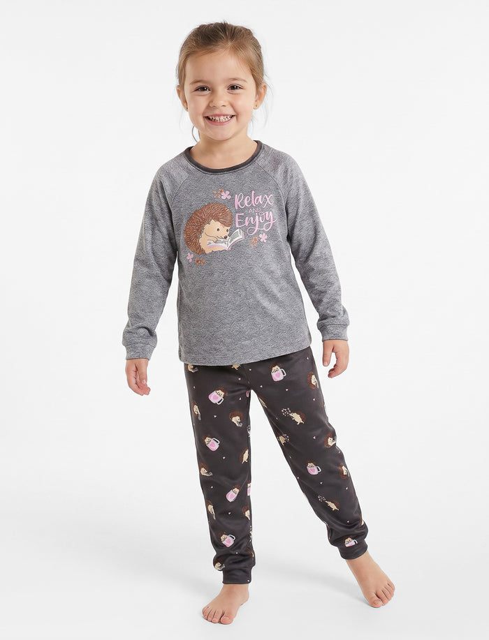Pyjama 2 pièces imprimé à manches longues pour fille