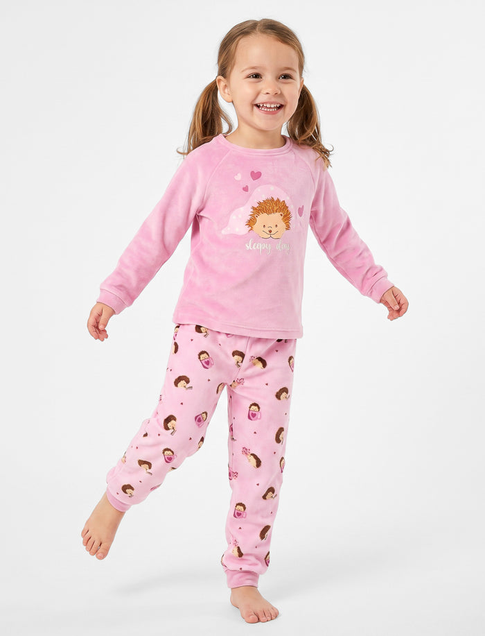 Pyjama 2 pièces imprimé à manches longues pour fille