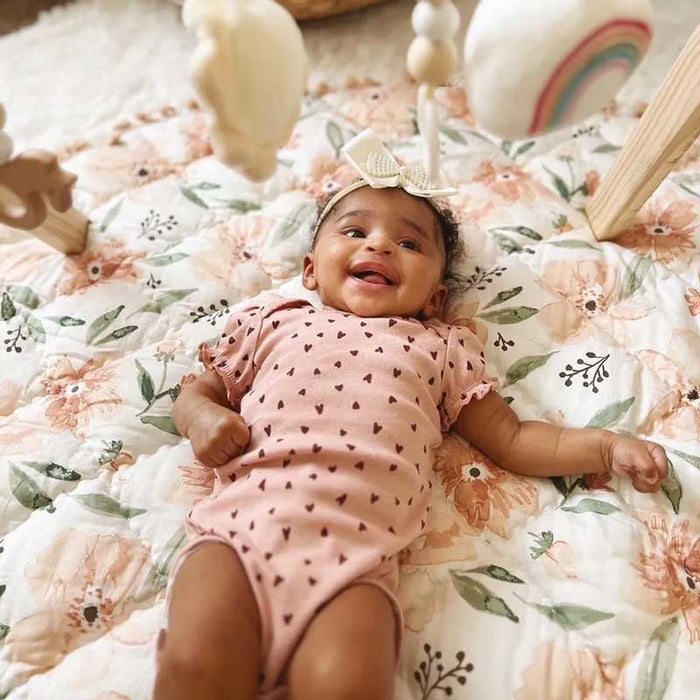 Crane Baby Quilted Baby Playmat - Parker Floral | Koop.co.nz