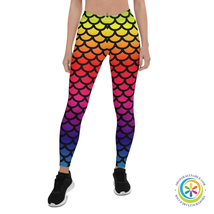 Rainbow Mermaid Leggings-ShopImaginable.com