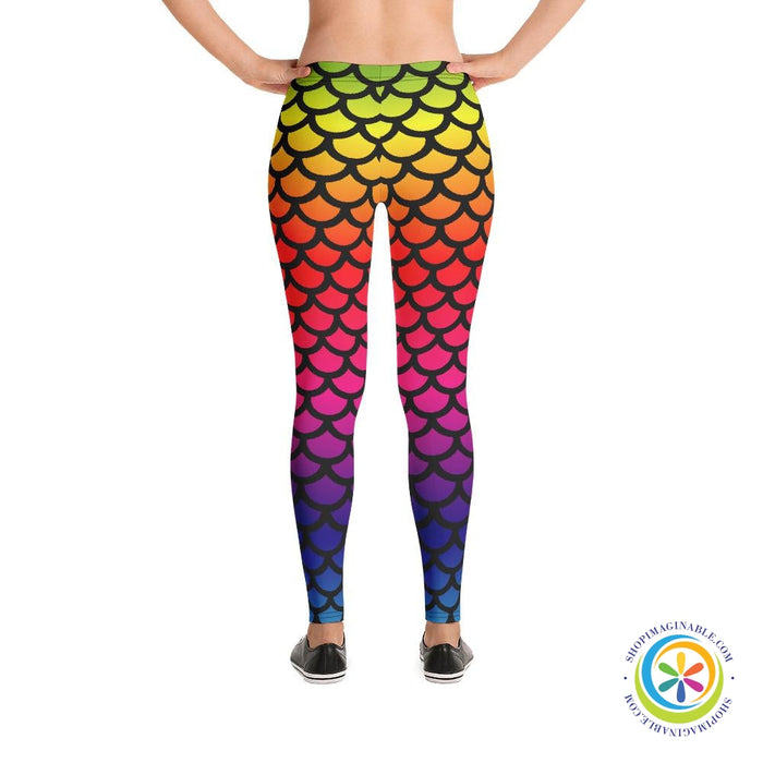Rainbow Mermaid Leggings-ShopImaginable.com
