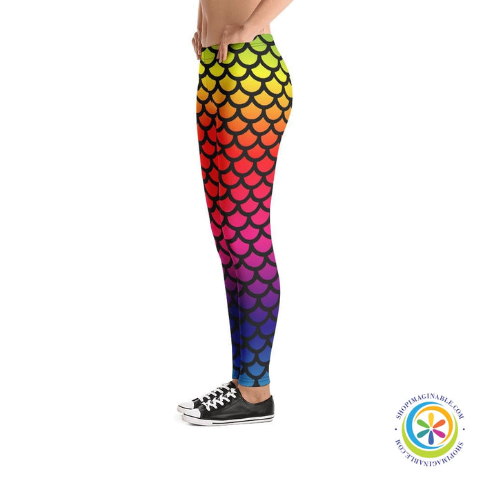 Rainbow Mermaid Leggings-ShopImaginable.com