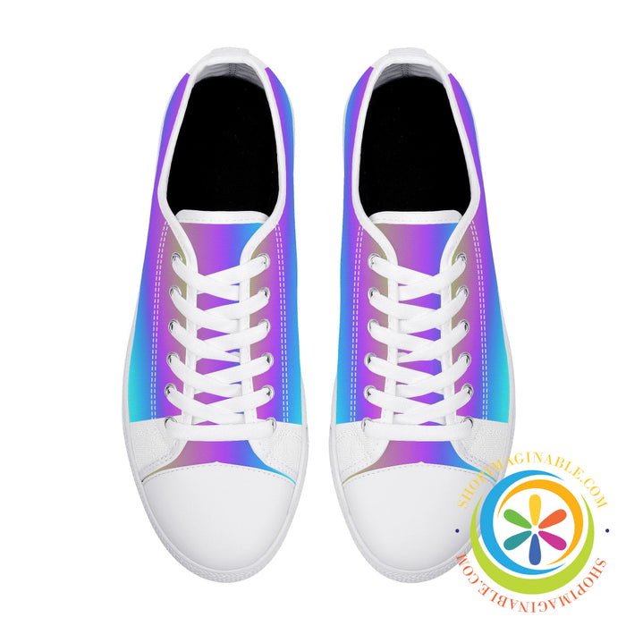 Rainbow Pride Ladies Low Top Canvas Shoes