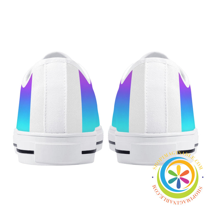 Rainbow Pride Ladies Low Top Canvas Shoes