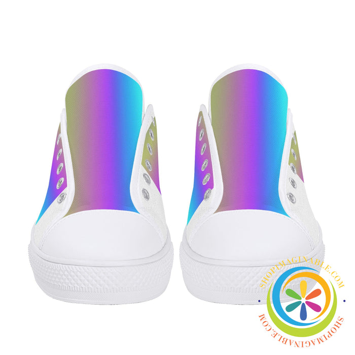 Rainbow Pride Ladies Low Top Canvas Shoes