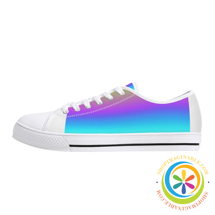 Rainbow Pride Ladies Low Top Canvas Shoes