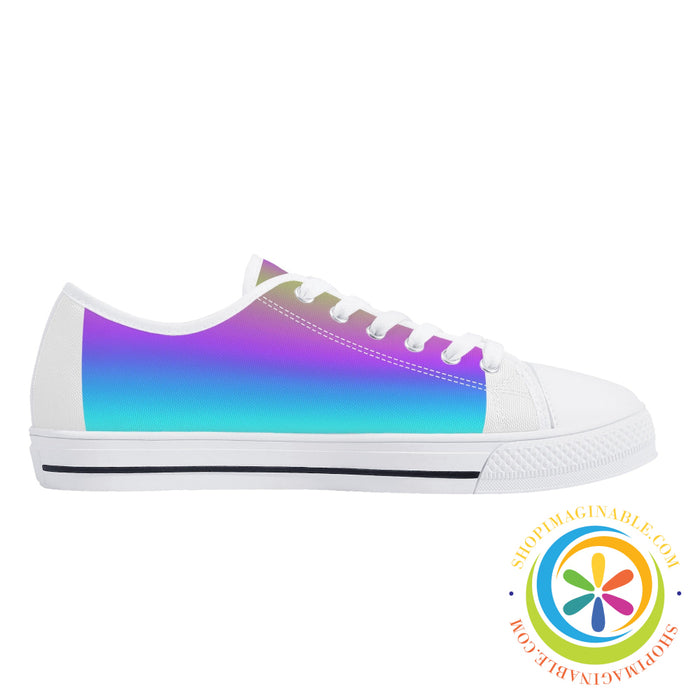 Rainbow Pride Ladies Low Top Canvas Shoes