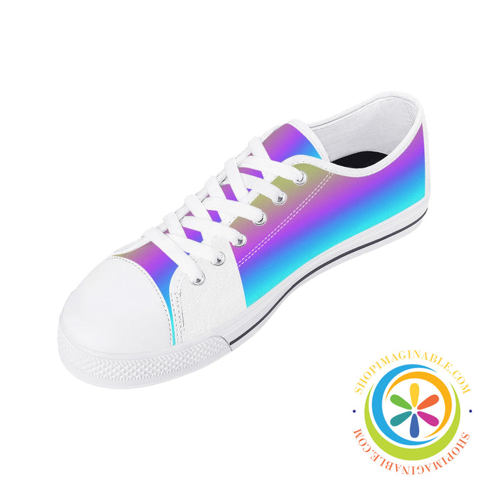 Rainbow Pride Ladies Low Top Canvas Shoes