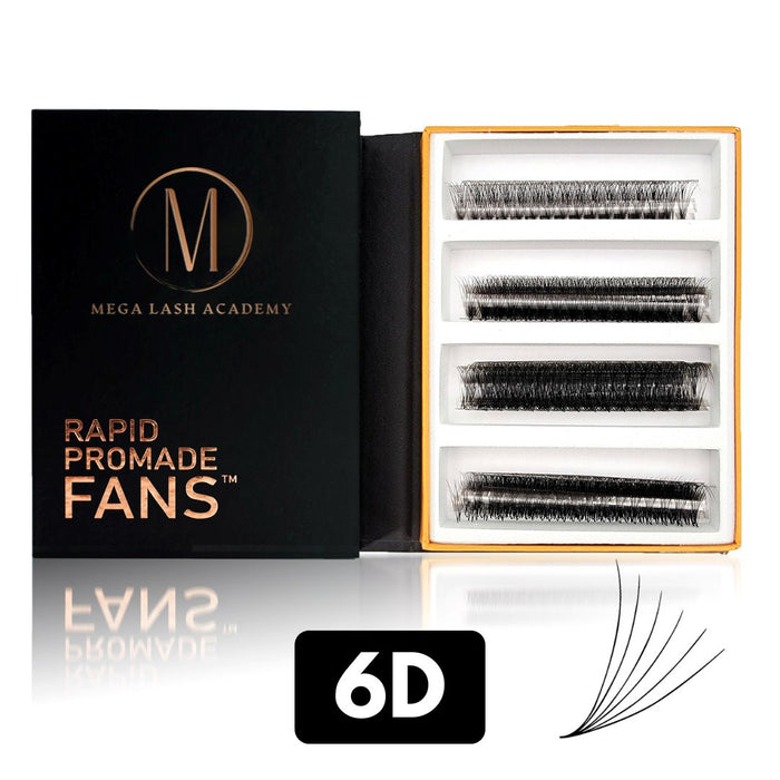 Bundle of 5 Rapid Promade Fans - 5000 Fans Promade Fans Mega Lash Academy 6D