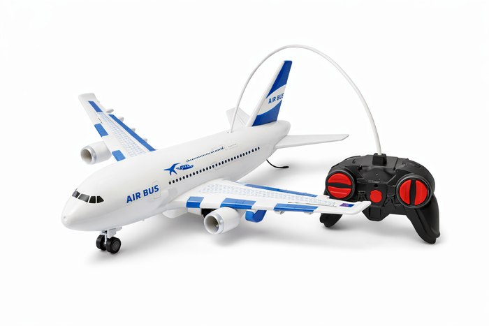 RC Air Bus Airplane Toy – Remote Control Plane with Lights (3+ Years)
