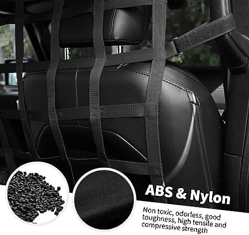Rear Seat Cargo Net Pet Barrier Compatible with Jeep Wrangler JK JL Gladiator Travel Pet Clever