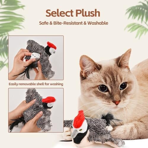 Rechargeable Chirping Flapping Bird (no Flying) with Catnip for Indoor Cats Cat Toys amazon