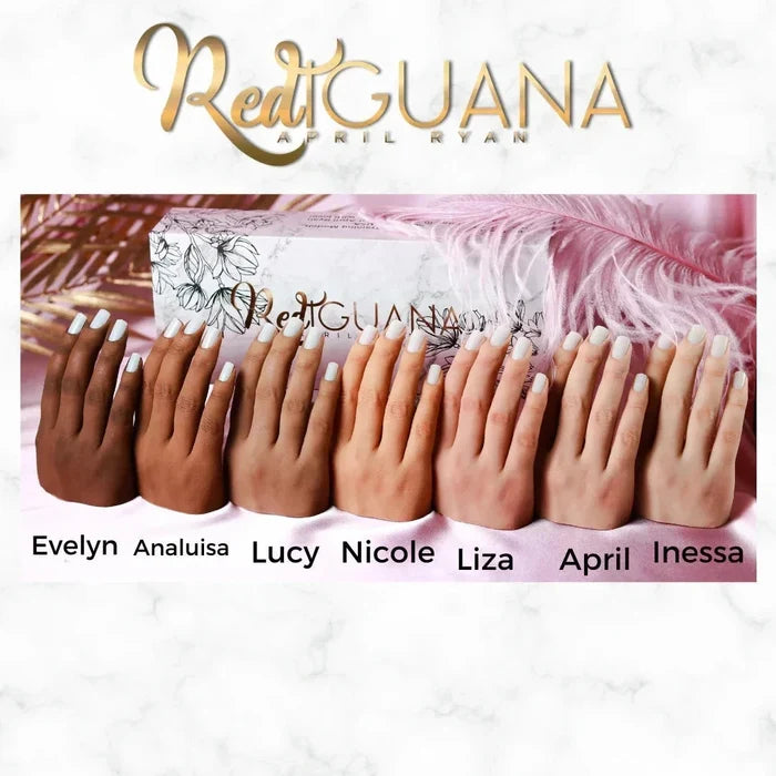 Red Iguana 3.0 Half Left Poseable Practice Hand — Nicole Poseable Practice Hand Red Iguana