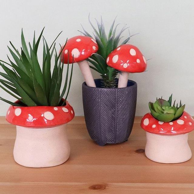 Urban Products Red Mushroom Pot Ornament | Koop.co.nz