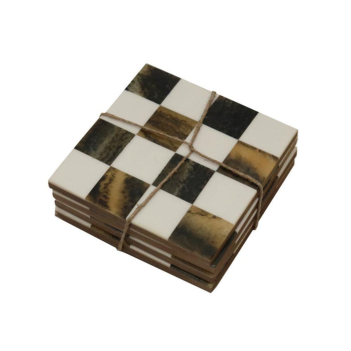 Le Forge Resin Coaster Set/4 - Check | Koop.co.nz