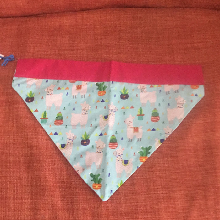 Reversible Dog Bandana - Lima Cactus/Fuscia - L