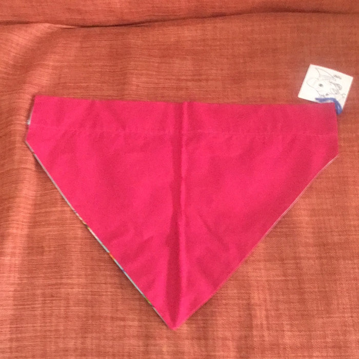 Reversible Dog Bandana - Lima Cactus/Fuscia - L