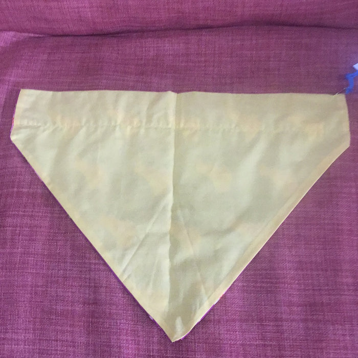Reversible Dog Bandana - Sparkle Roller Blades/Yellow - L