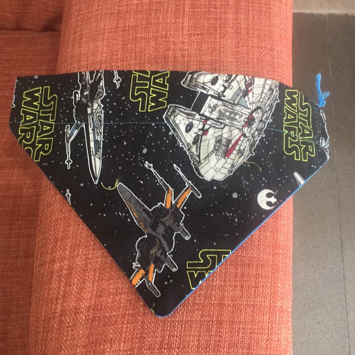 Reversible Dog Bandana-Star Wars/Blue - S