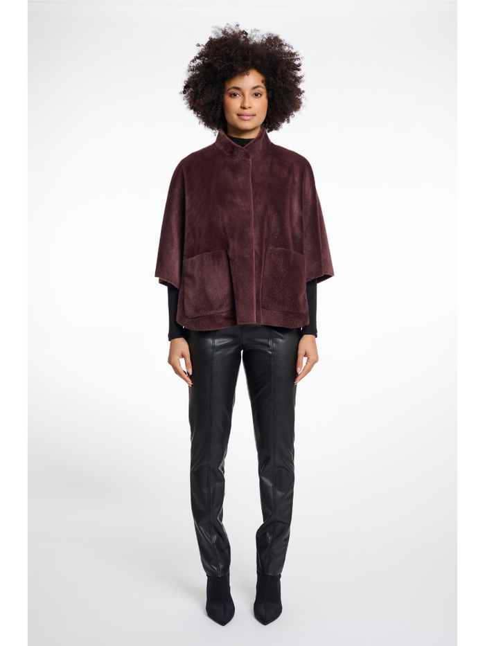 Rino & Pelle Dewi Faux Fur Cape Chocolate
