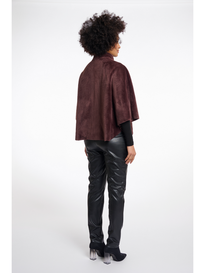 Rino & Pelle Dewi Faux Fur Cape Chocolate