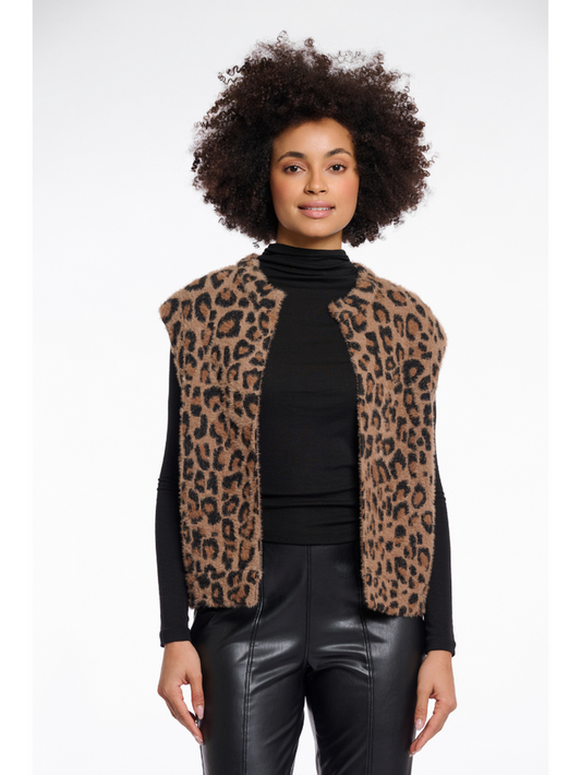 Rino & Pelle Elona Waistcoat Leopard