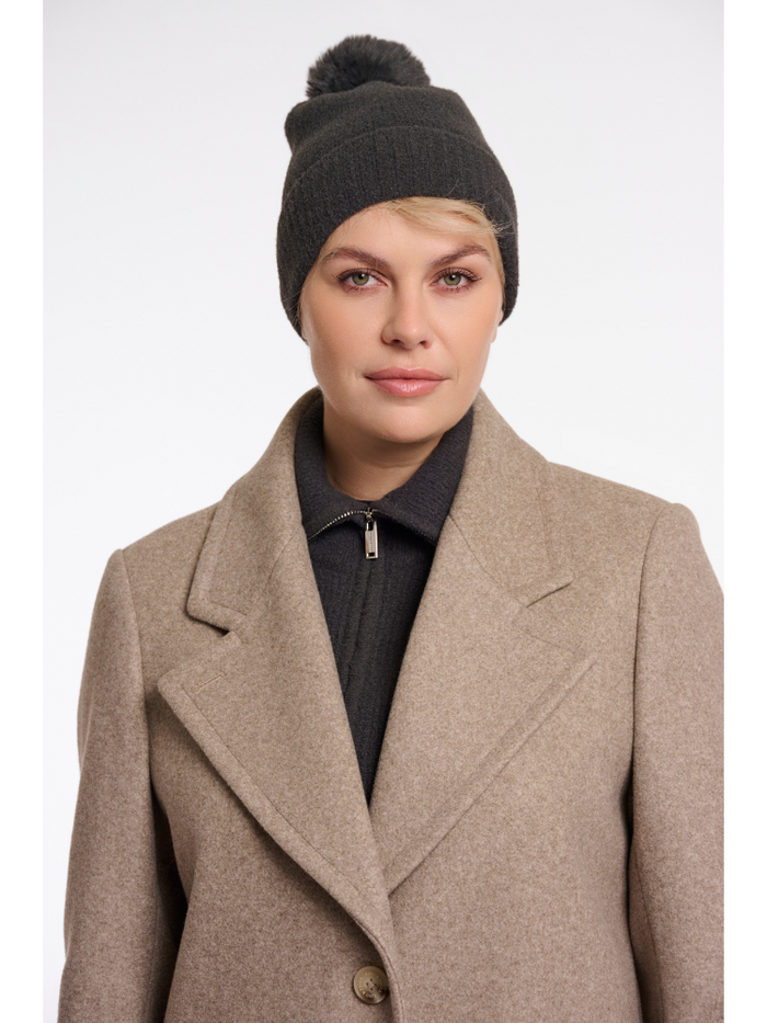 Rino & Pelle Martina Pompom Hat Deep Iron