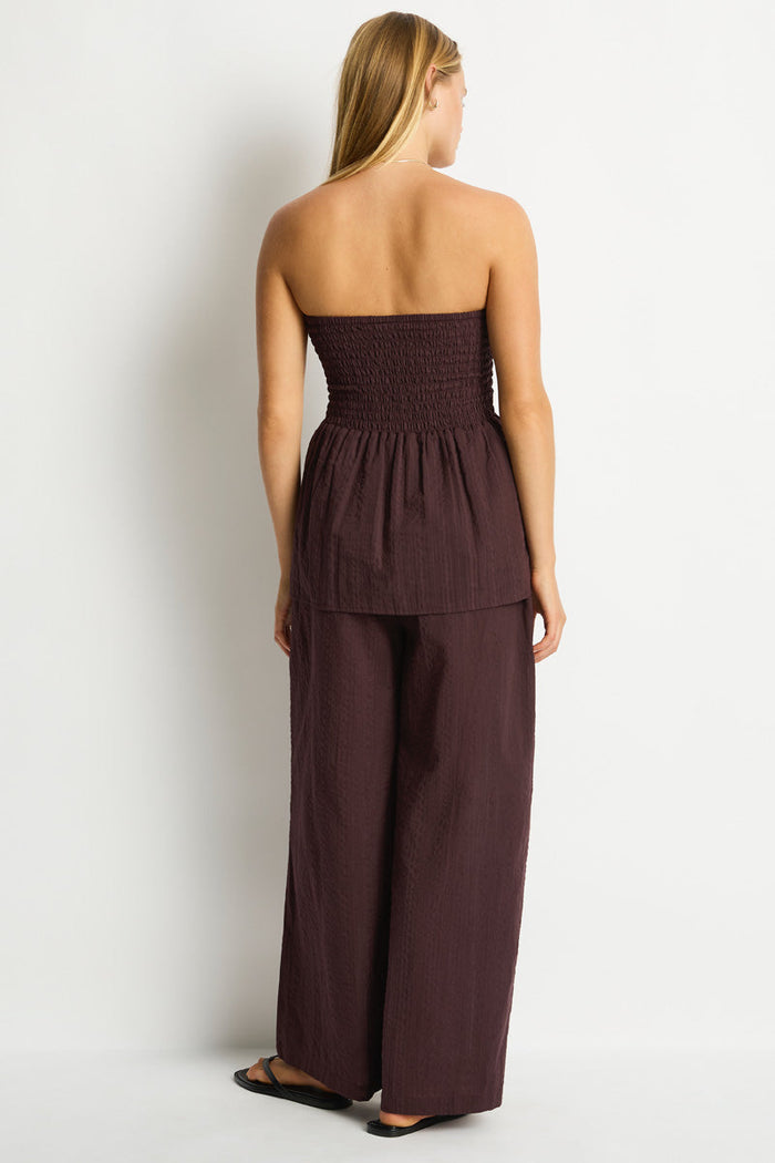 Ripples Shirred Bandeau Top