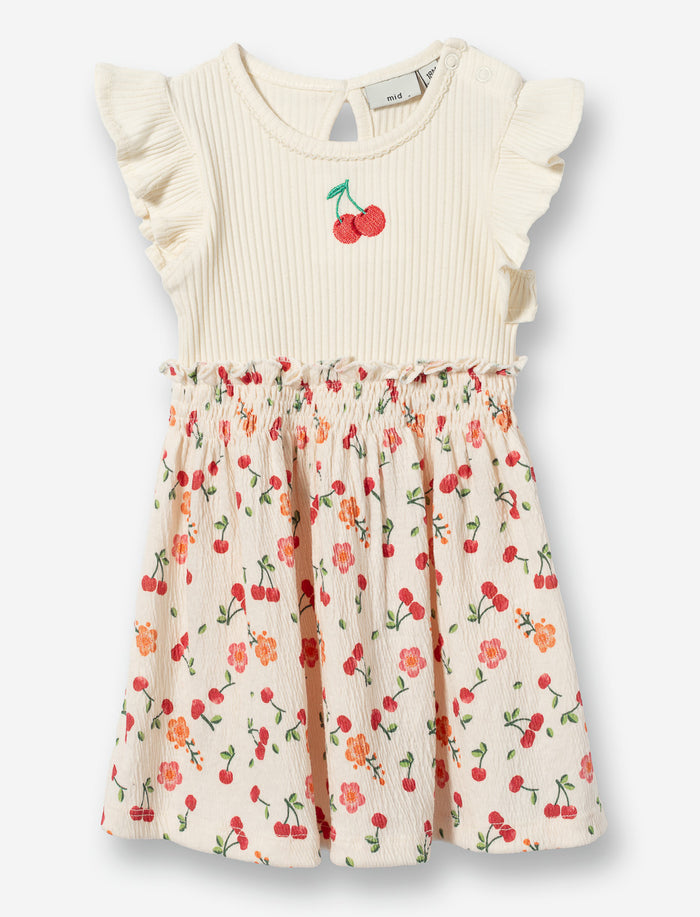 Robe avec manches à volants