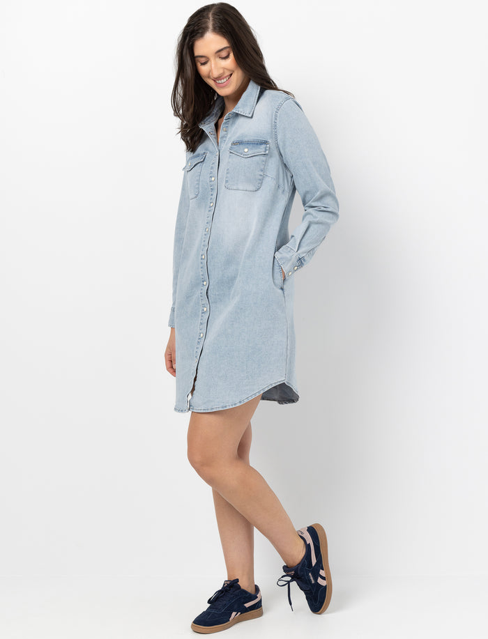 Robe chemise en denim