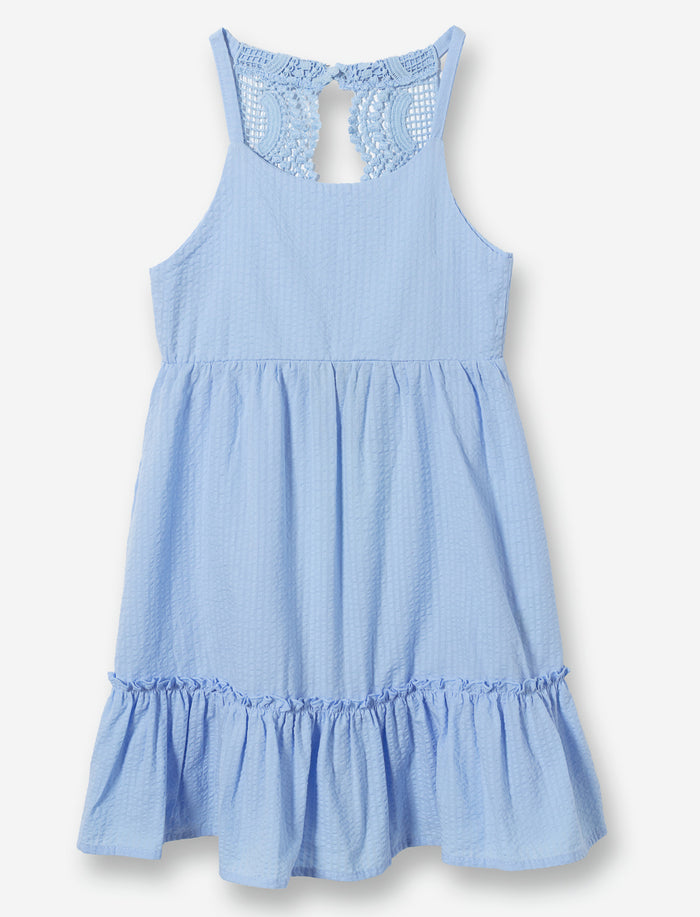 Robe chic en tissu froissé uni