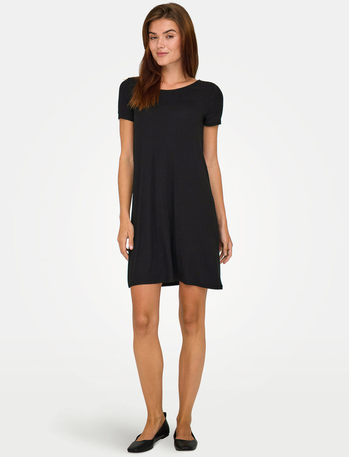 Robe courte à détails croisés