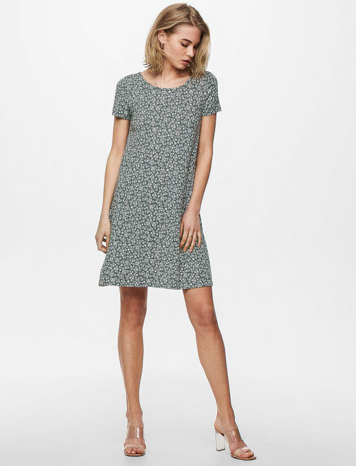 Robe courte à détails croisés