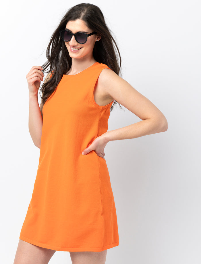Robe courte en tricot