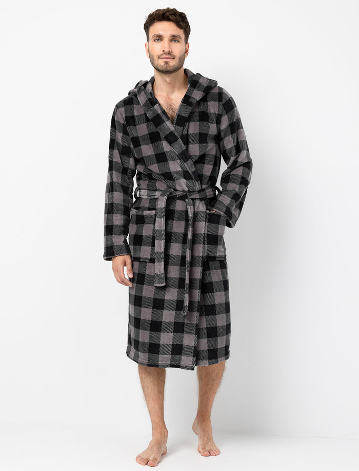 Robe de chambre à carreaux