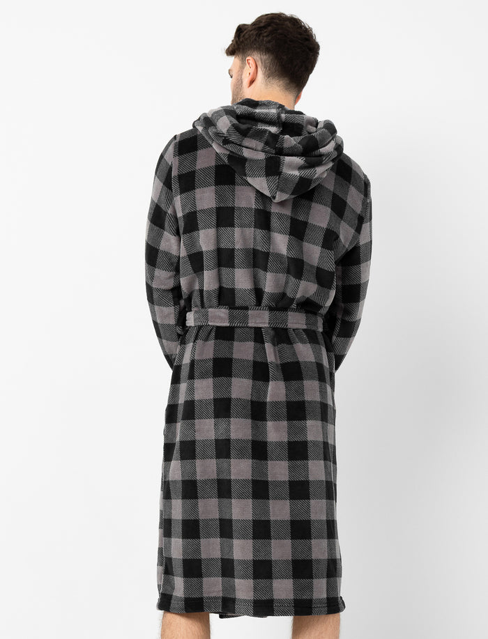 Robe de chambre à carreaux