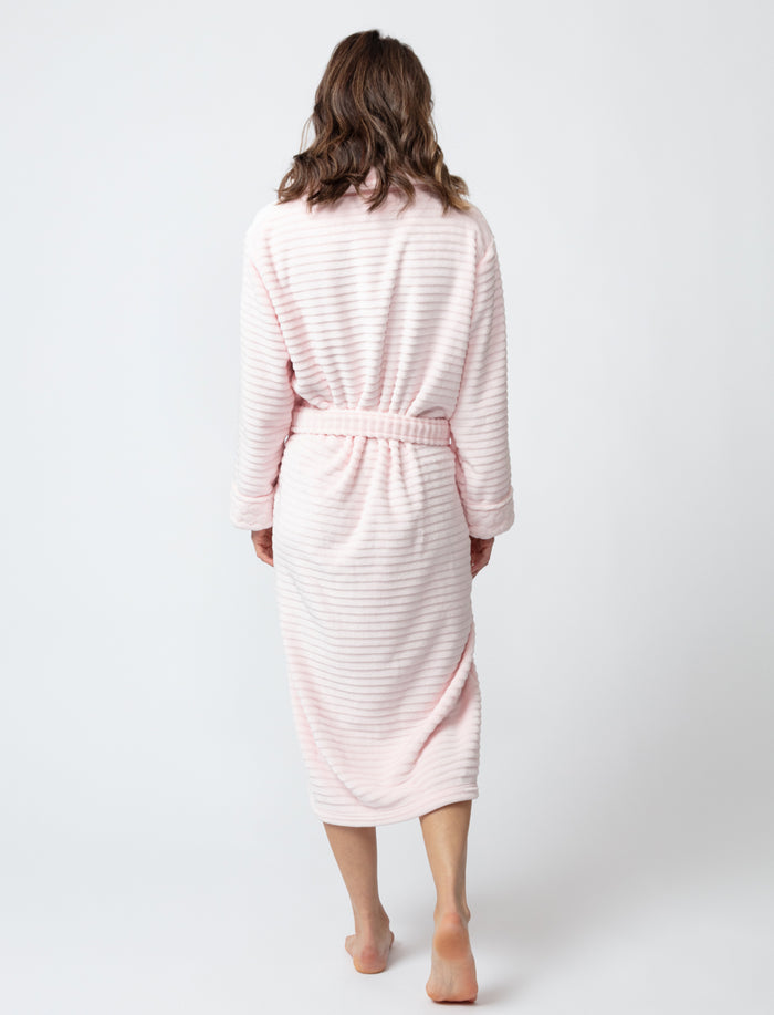 Robe de chambre en peluche texturée