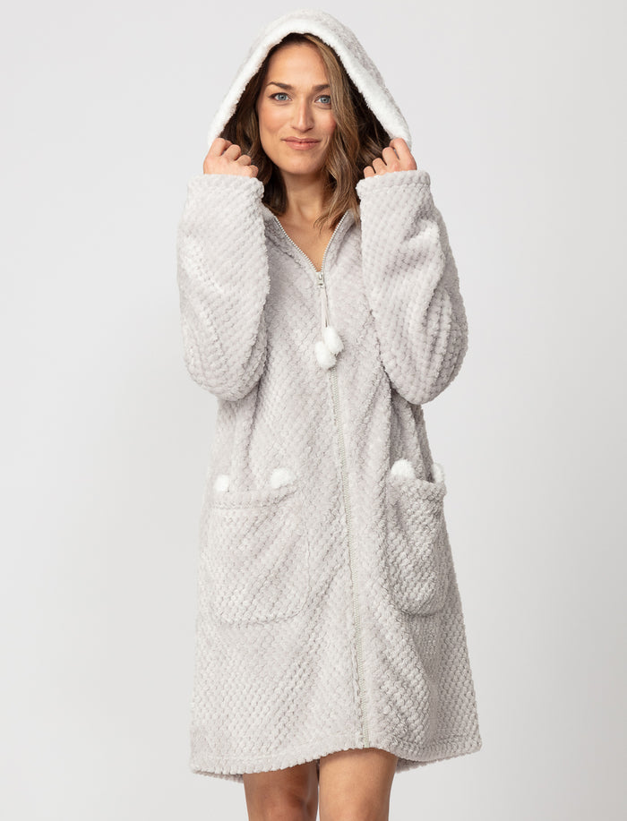 Robe de chambre zippée