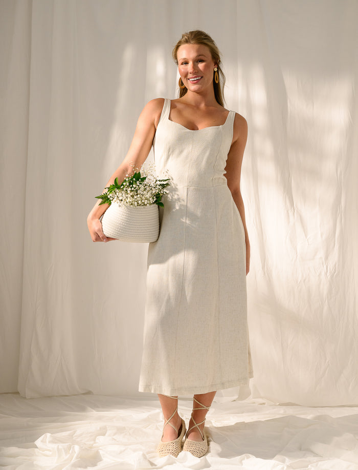 Robe effet lin