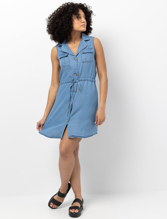 Robe en chambray