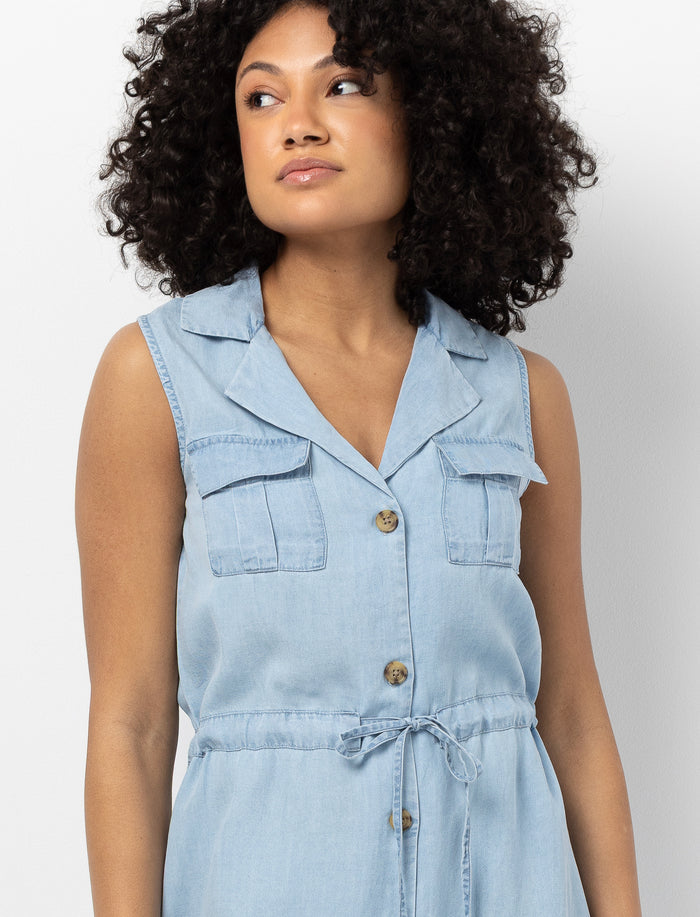 Robe en chambray