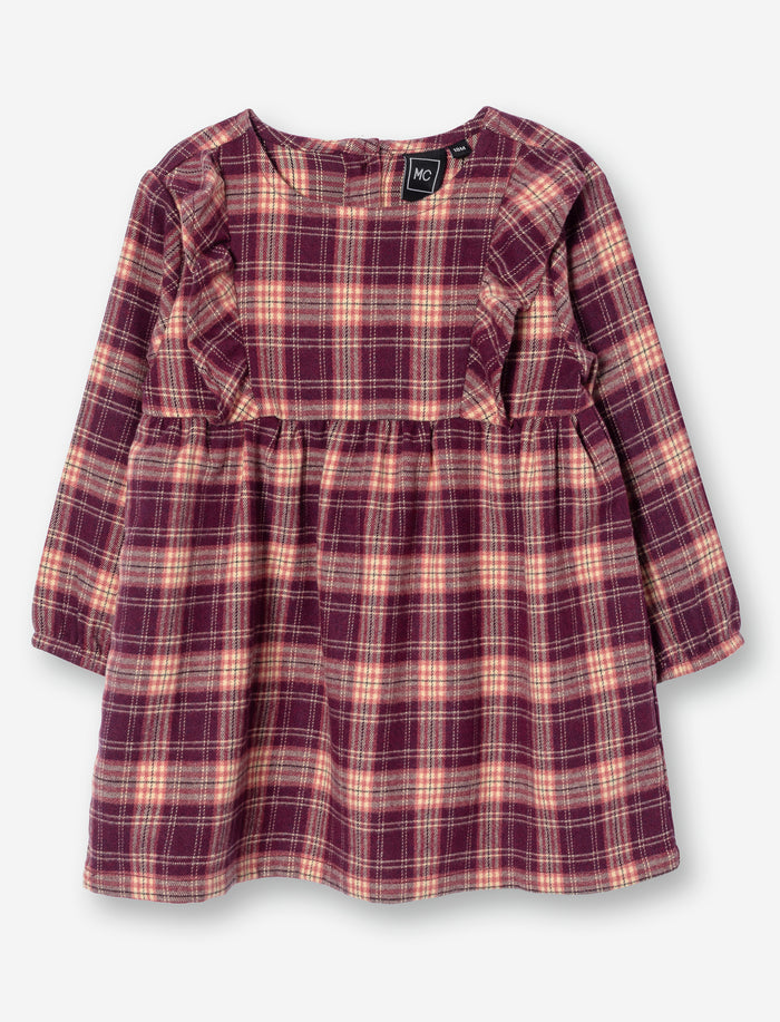 Robe en coton à carreaux pour bébé fille