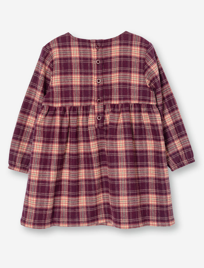 Robe en coton à carreaux pour bébé fille