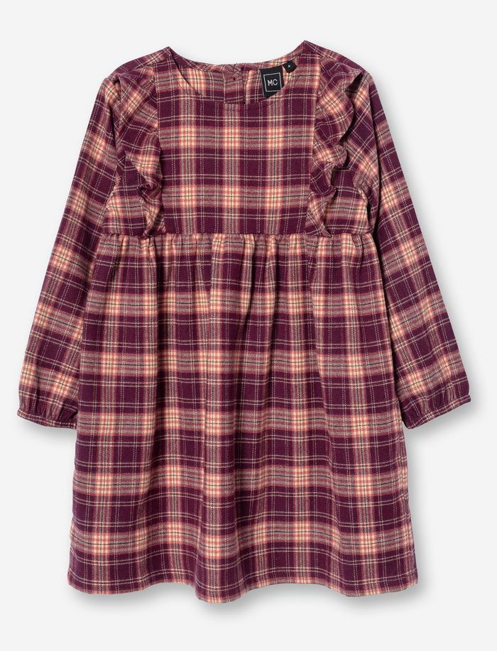 Robe en coton à carreaux pour fille