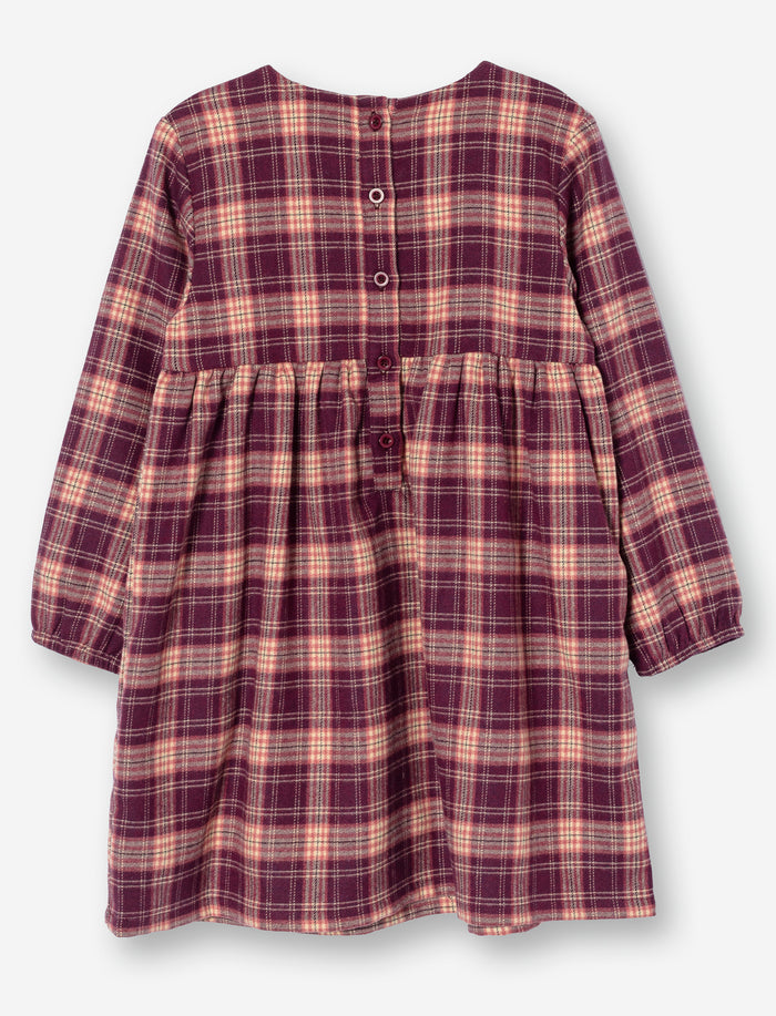 Robe en coton à carreaux pour fille