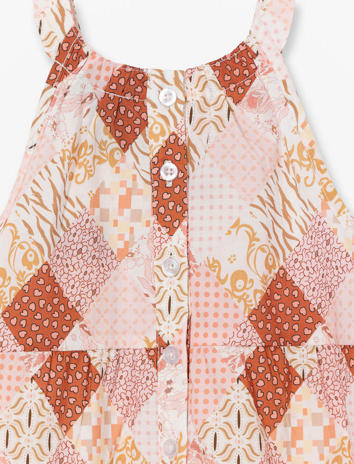 Robe étagée sans manches