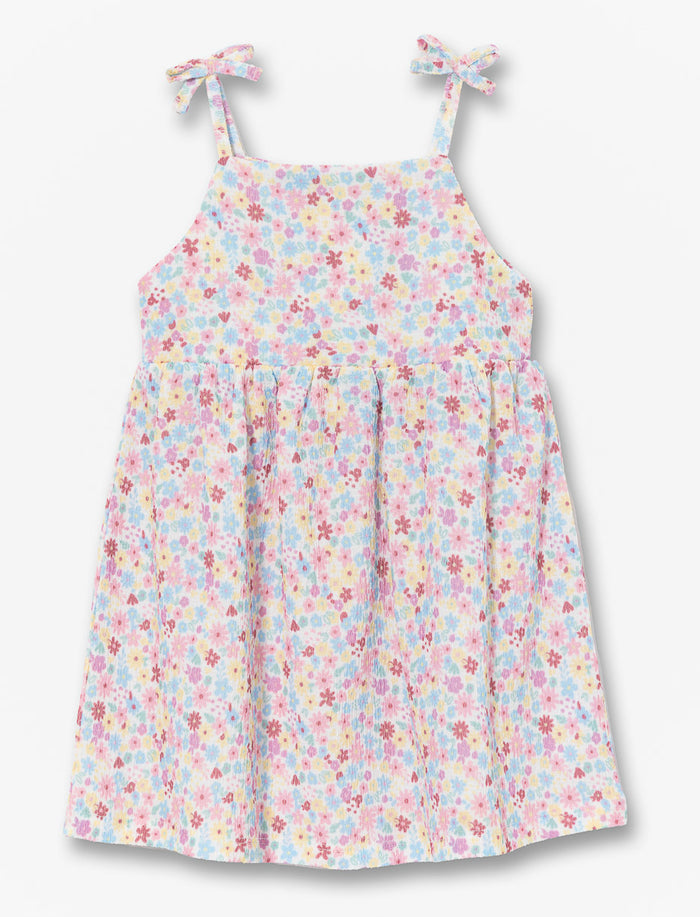 Robe fleurie à bretelles nouées