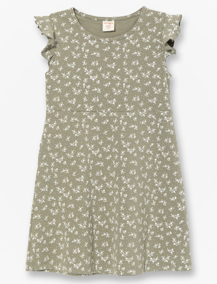 Robe imprimée à col rond - petite fille